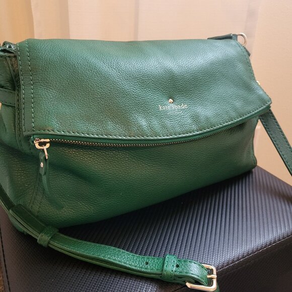 Kate Spade Cobble Hill Forest Green leather Shoulder Bag Little Minka - Picture 3 of 8